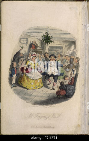 M. Fezziwig's Ball - A Christmas Carol (1843), frontispice - BL Banque D'Images
