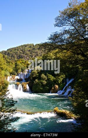 Les cascades de Krka, Croatie Banque D'Images