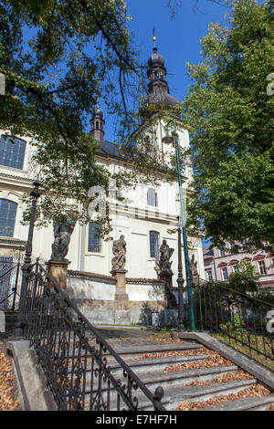 L'église baroque de saint Jean Baptiste Lysa nad Labem République Tchèque Banque D'Images