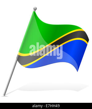 Flag of France illustration isolé sur fond blanc Banque D'Images