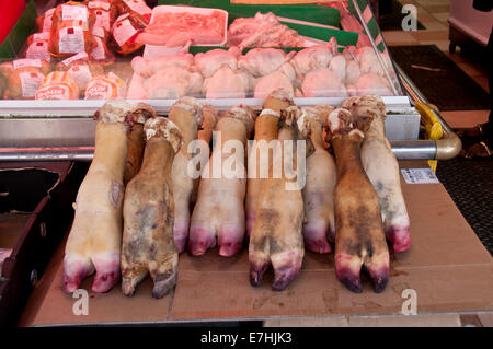 Pieds de vaches East Lane South London Southwark étals Banque D'Images