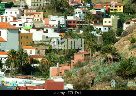 Vallehermoso - village sur La Gomera/Canaries/Espagne Banque D'Images