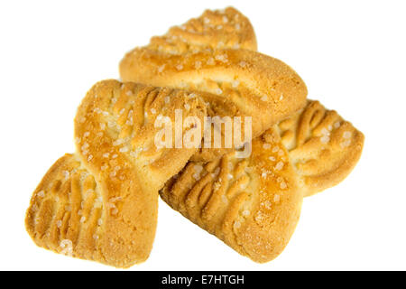 Trois cookies isolé sur fond blanc Banque D'Images