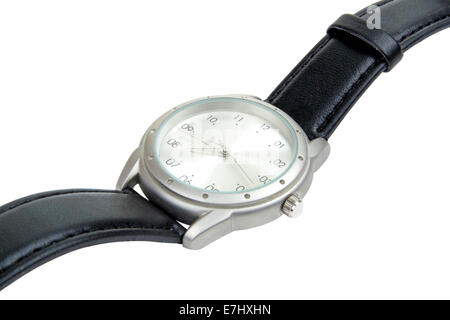 Men's watch isolé sur fond blanc avec clipping path Banque D'Images