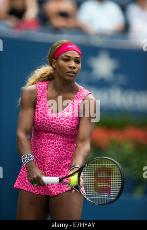 Flushing Meadows, New York, USA. 30e Août, 2014. Serena Williams (USA) dans l'action 3 tour à l'US Open Tennis Championships. © Paul Banque D'Images