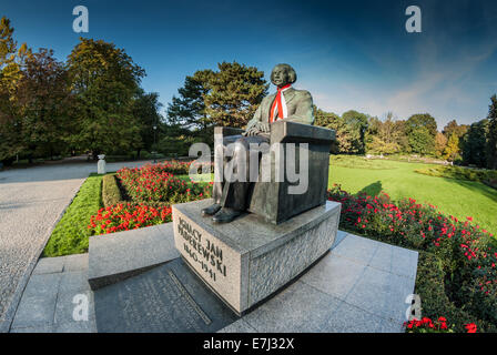 Statue Ignacy Jan Paderewski (musicien polonais et homme d'état) dans le parc Château Ujazdowski, Varsovie, Pologne Banque D'Images