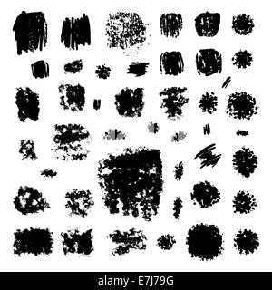 Éclaboussures d'encre. Éléments de conception grunge collection. Banque D'Images