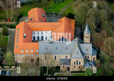 Vue aérienne, Kloster Saarn couvent, Saarn, Mülheim an der Ruhr, Ruhr, Rhénanie du Nord-Westphalie, Allemagne Banque D'Images