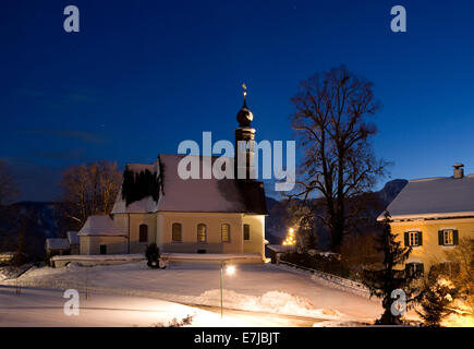 Église de pèlerinage de Maria Hilf, Hilfberg église, lac de Mondsee, Salzkammergut, Autriche Banque D'Images