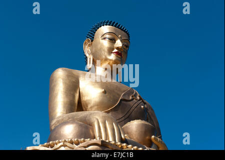 Dordenma Grand Bouddha, Bouddha, statue en bronze, Thimphu, Royaume du Bhoutan Banque D'Images