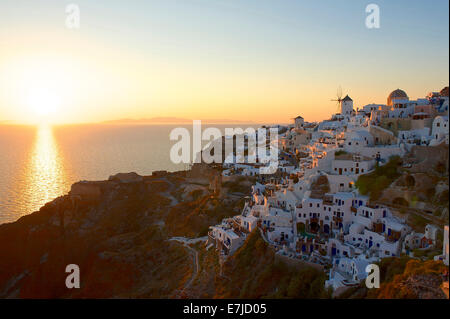 La Grèce, l'Europe, les Cyclades, island, île, îles, grec, à l'extérieur, Mer Méditerranée, personne, soir, soir, humeur, humeur, état initial Banque D'Images