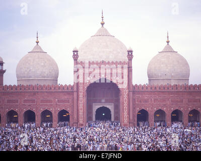 Eid ul Fitr, mosquée Badshahi, Lahore, Pakistan Banque D'Images