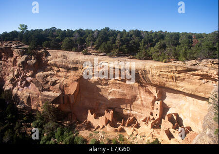 L'ancienne, d'habitations, de Mesa Verde National Park, Colorado, Banque D'Images