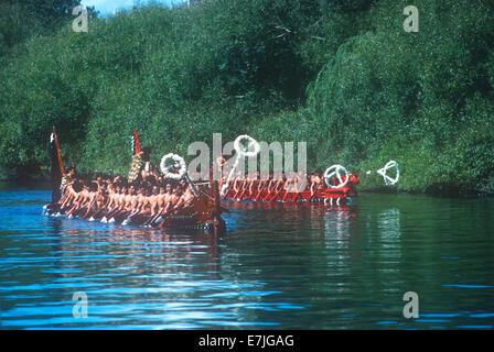 Rivière Ngaruawahia, Régate, Maori, Ngaruawahia, nouveau Banque D'Images