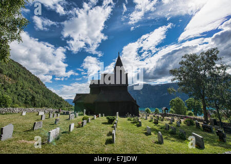 Patrimoine mondial de l'église de Urnes, Norvège Banque D'Images