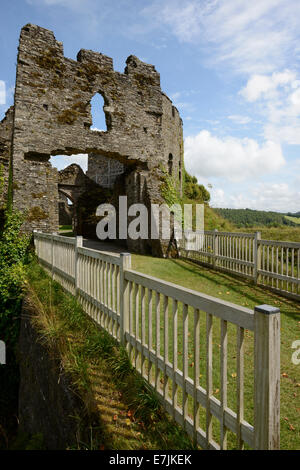 Restormel Château, les ruines d'un château normand près de Lostwithiel, Cornwall. Banque D'Images