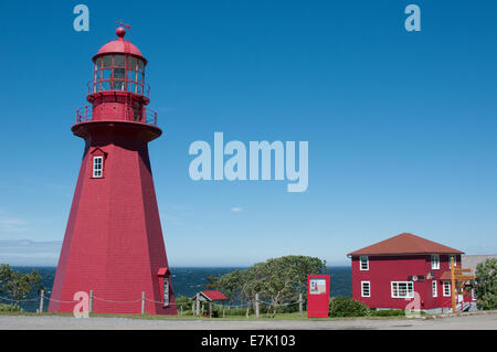 Le phare de la Martre, Gaspésie, Québec Banque D'Images