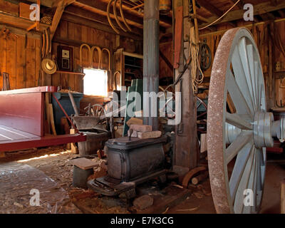 Ancien atelier de réparation de wagons Banque D'Images