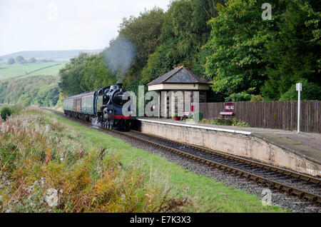 Train à vapeur sur East Lancashire railway Banque D'Images