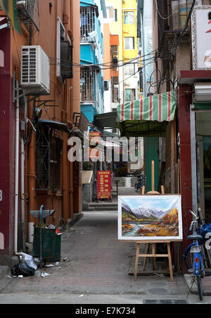 La Chine, l'Art de Dafen Dafen Village. Les rues sont remplies de travaux en cours. Chinois : 大芬 Dàfēn ; pinyin : est une banlieue de Bu Banque D'Images