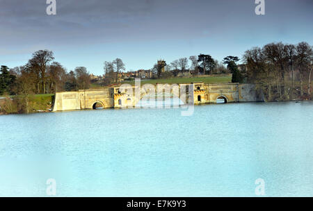 Le Palais de Blenheim est un monumental situé à Woodstock, Oxfordshire, Angleterre, résidence des ducs de Marlborough Banque D'Images