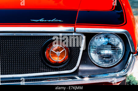 1972 AMC Javelin AMX frond fin head light détail Banque D'Images