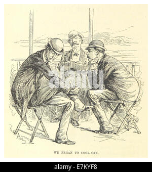 Une illustration de 1883 des œuvres de Mark Twain, capturant une scène de ses écrits, reflétant peut-être un moment de changement dans l'environnement ou le récit. Banque D'Images