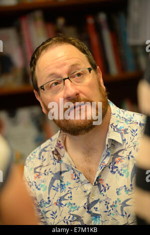 Chris Chibnall scénariste, créé hit TV BROADCHURCH série situé sur la côte ouest du Dorset, UK. Banque D'Images