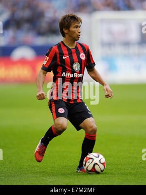 Bundesliga allemande, de la saison 2014/2015, journée 4, 20.9.2014, Schalke 04 - Eintracht Francfort ---- Takashi Inui Banque D'Images