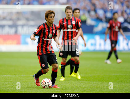 Bundesliga allemande, de la saison 2014/2015, journée 4, 20.9.2014, Schalke 04 - Eintracht Francfort ---- Takashi Inui Banque D'Images