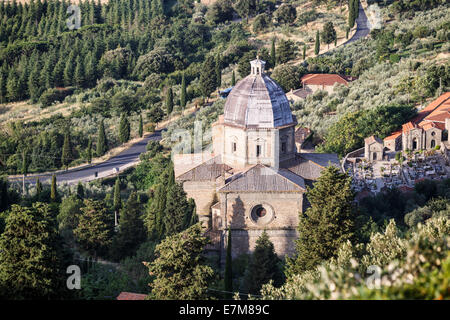 L'église de la Madonna del Calcinaio, Cortona, Toscane, Italie. Banque D'Images