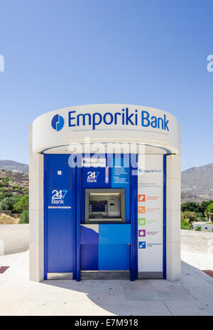 Emporiki Bank ATM en Grèce Banque D'Images