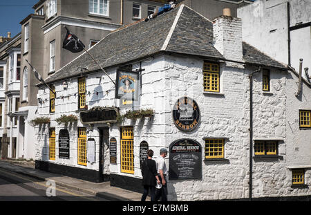 Le pub Admiral Benbow dans Penzance Banque D'Images