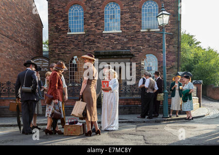 Black Country Living Museum 40s nuit 2014 Banque D'Images