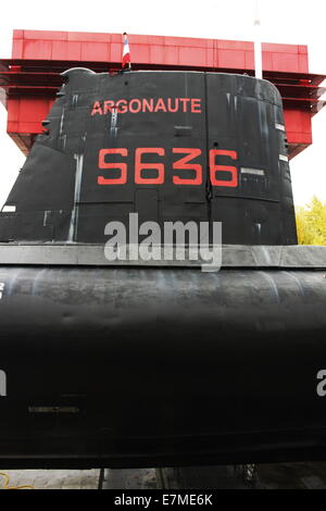 L'Argonaute (S636) est un sous-marin de la classe Aréthuse de la marine française, a commandé 23 octobre 1958 et désarmé le 31 juillet 1982, à la cité des sciences Banque D'Images