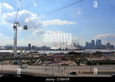 Vue depuis le téléphérique Emirates Air Line. London England UK Banque D'Images