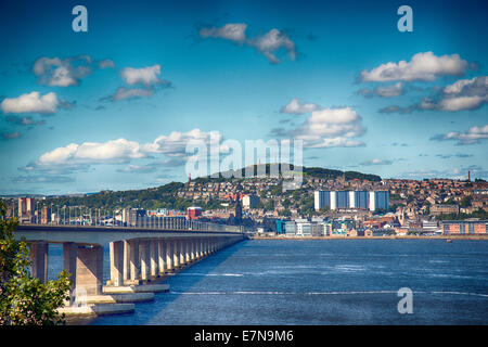 Au nord à la route vers Tay Bridge, Dundee, Écosse Banque D'Images