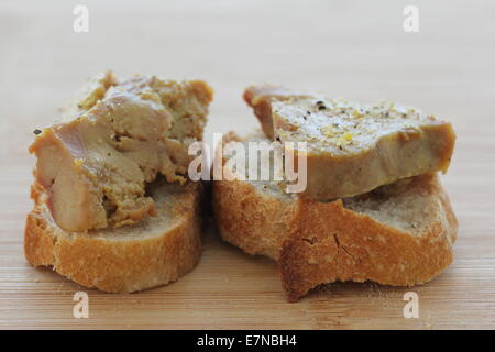 Toasts de foie gras, foie d'oie Banque D'Images