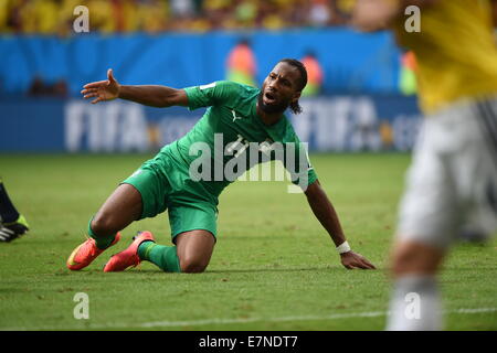 Didier Drogba. Colombie / Côte d'Ivoire. Match de groupe. Coupe du Monde de la FIFA, Brésil 2014. Stade National, Brasilia. 19 juin 2014. Banque D'Images