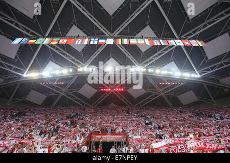 Lodz, Pologne. 18 Sep, 2014. Pologne (POL) : volley-ball Volleyball FIVB Men's World Championship troisième piscine ronde H match entre la Pologne 3-2 la Russie à Atlas Arena à Lodz, Pologne . © Hirano et Yoshihige/AFLO/Alamy Live News Banque D'Images