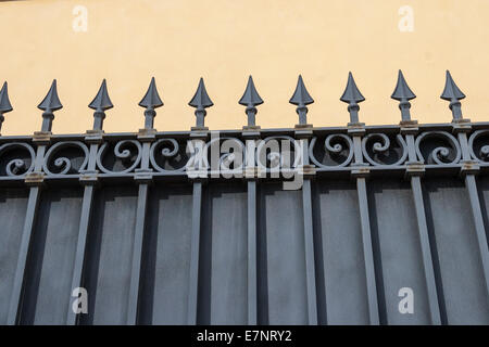 Metal wrought fence Banque D'Images