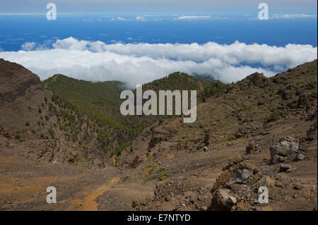 Canaries, Canaries, Iles britanniques, La Palma, Espagne, Europe, à l'extérieur, jour, personne, Obeservatotio del Roque de los Muchachos, mountain vues Banque D'Images