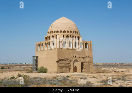 L'ancienne, d'un mausolée, Merv, Sultan Sanjar, le Turkménistan, l'Asie centrale, d'Asie, archéologie, architecture, ville, la culture, l'histoire, pa Banque D'Images