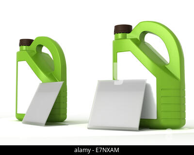 Jerrican d'essence sur un fond blanc Banque D'Images