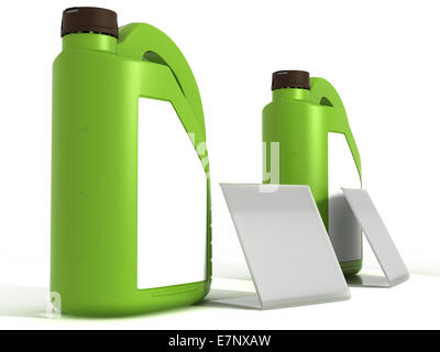 Jerrican d'essence sur un fond blanc Banque D'Images