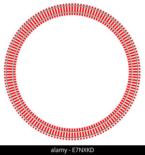 Courbe unique voie de chemin de fer isolée Banque D'Images