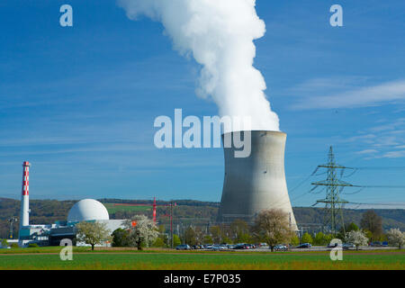 KKW, centrale nucléaire, Leibstadt, Atomkraftwerk, Rhin, printemps, canton, AG, Zurich, de l'énergie l'énergie nucléaire, la Suisse, l'Europ Banque D'Images