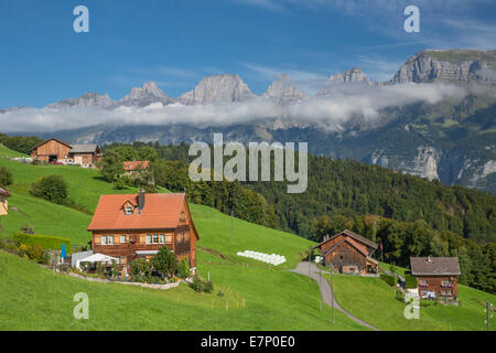 Flumserberg, Flumserberge, Churfirsten, Alpes, montagne, montagnes, automne, SG, canton de Saint-Gall, en Suisse, l'Europe, Banque D'Images