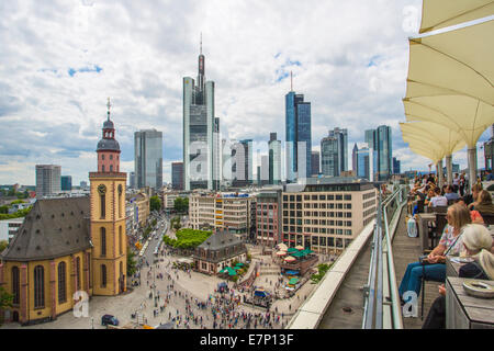 Francfort, Allemagne, Europe, Katherine, architecture, église, ville, centre-ville, panorama, Skyline, terrasse, touristique, voyage Banque D'Images