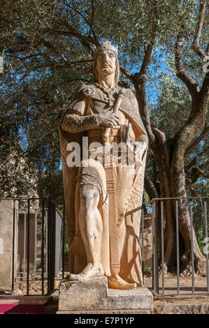 Le roi Alphonse statue l'Alcazar Cordoba Andalousie Espagne Banque D'Images
